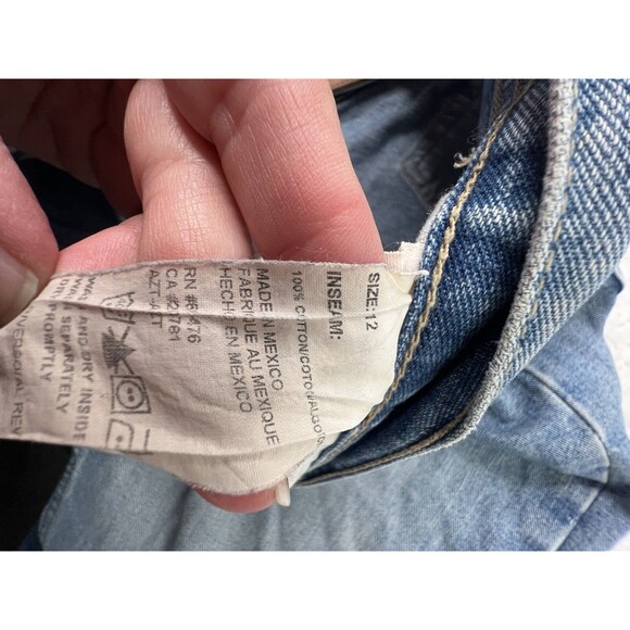 Vintage Tommy Hilfiger Jeans Womens 12 Y2k Cropped 25" Boyfriend Mid Rise Denim - Picture 13 of 16